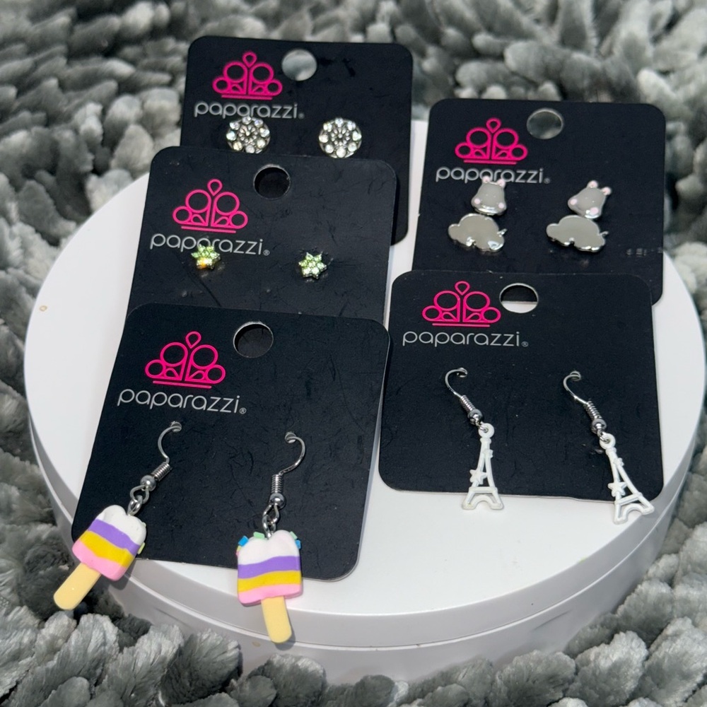 Paparazzi Earrings 5 Set Bundle NWT - Picture 2 of 5